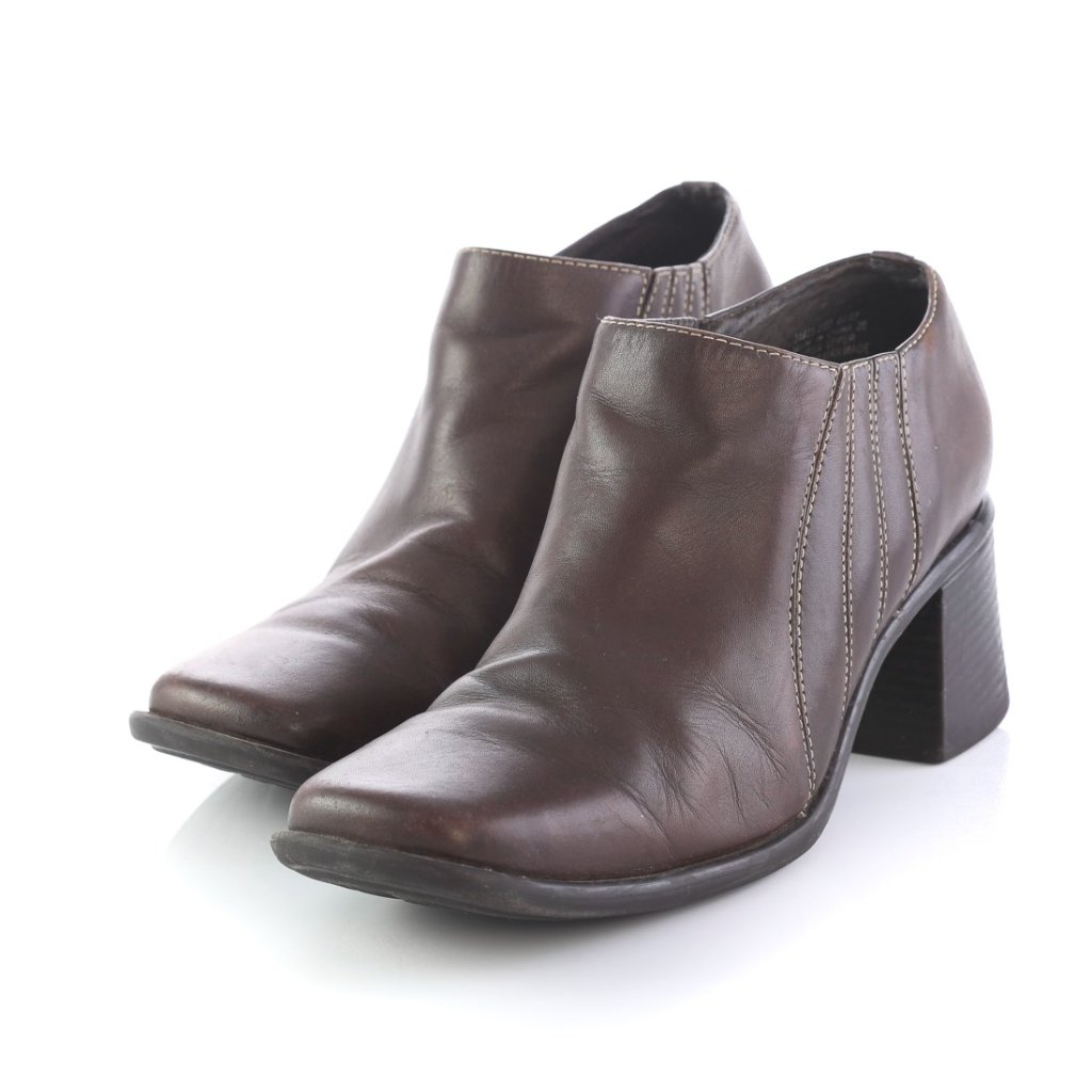 Clarks Dark Brown Leather Ankle Boots Booties